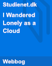 I Wandered Lonely as a Cloud I Wandered Lonely as a Cloud